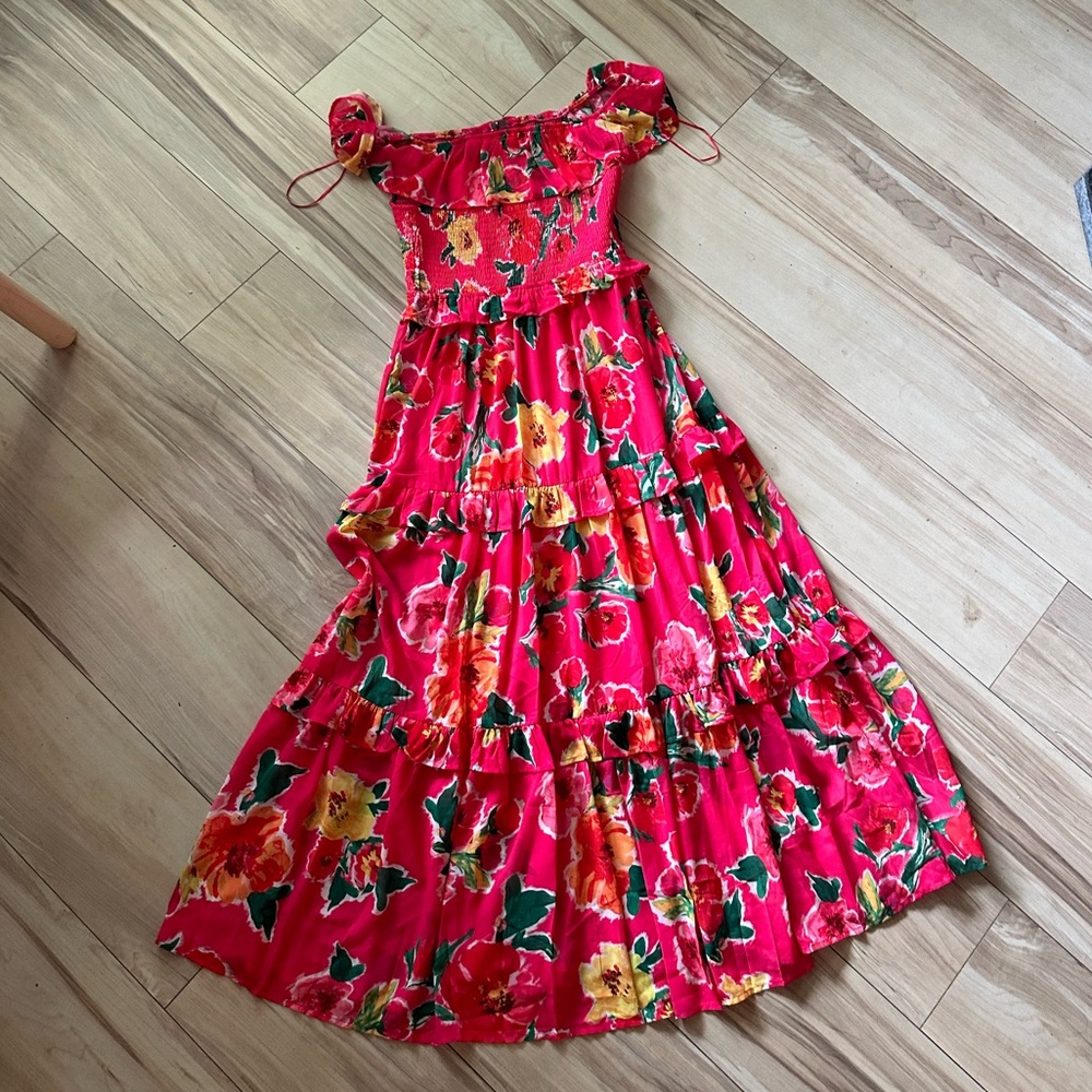 Smocked Flying Tomato off the shoulder dress